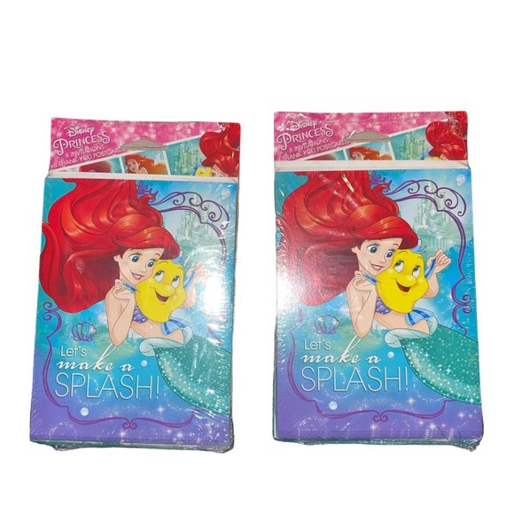 3 NIP American Greetings Little Mermaid Ariel Birthday Invitations Thank You - Picture 2 of 6